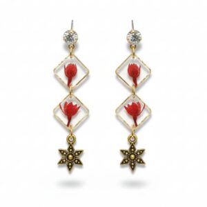 long earring with star-charm